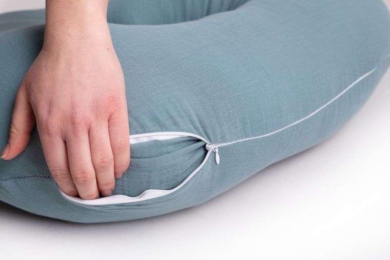 BabyMatex, poduszka do karmienia pozycjonująca, MiniRelax, niebieska, 150 cm