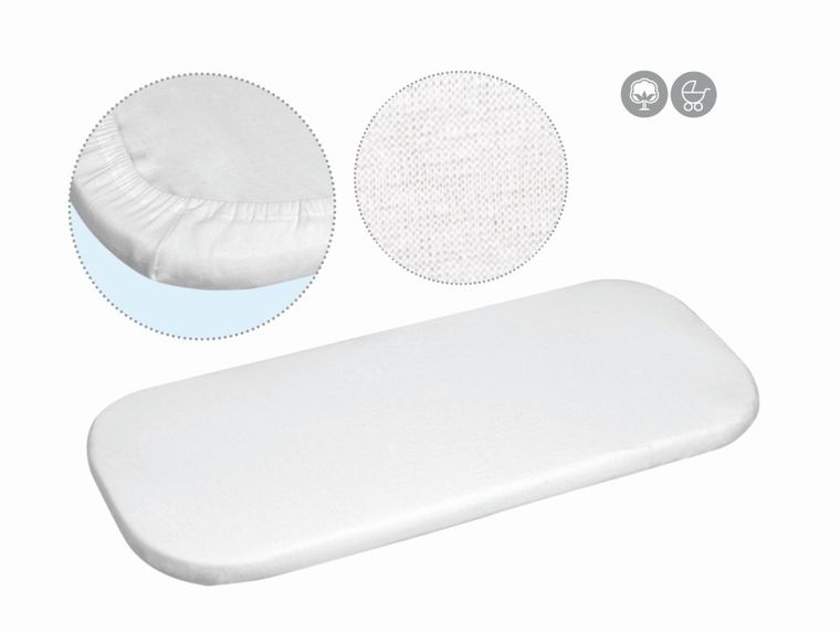 BabyMatex, prześcieradło do wózka, jersey, szare, 75-35 cm