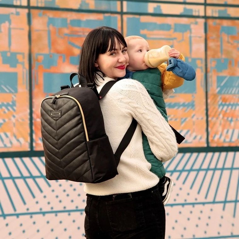 Babymel, Gabby, plecak dla mamy, eko skóra, Black