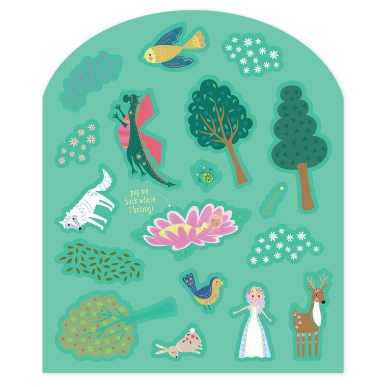 Bajkowy Świat. Zestaw naklejek wielokrotnego użytku