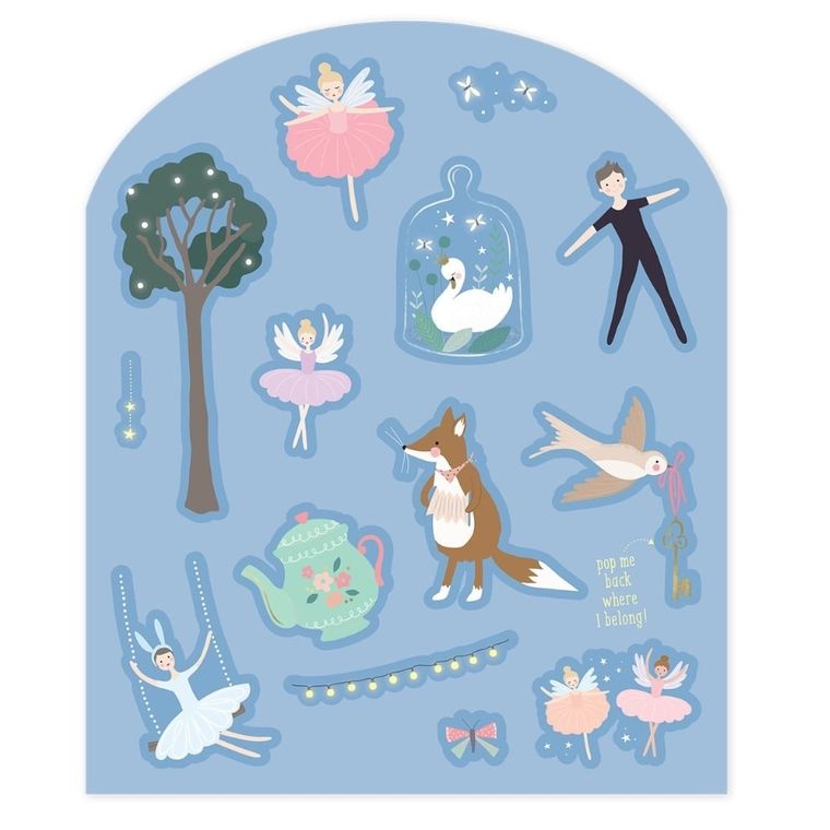 Baletnice. Zestaw naklejek wielokrotnego użytku