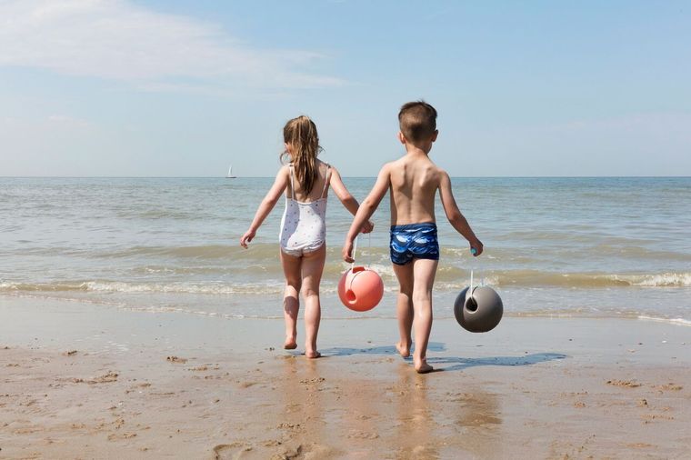 Ballo Quut, wiaderko do wody i piasku, Lagoon Green + Mellow Yellow