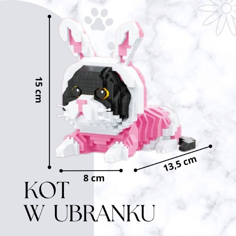Balody, Kot w ubranku, klocki konstrukcyjne, 967 elementów