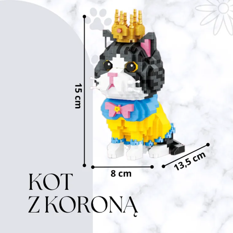 Balody, Kot z koroną, klocki konstrukcyjne, 875 elementów