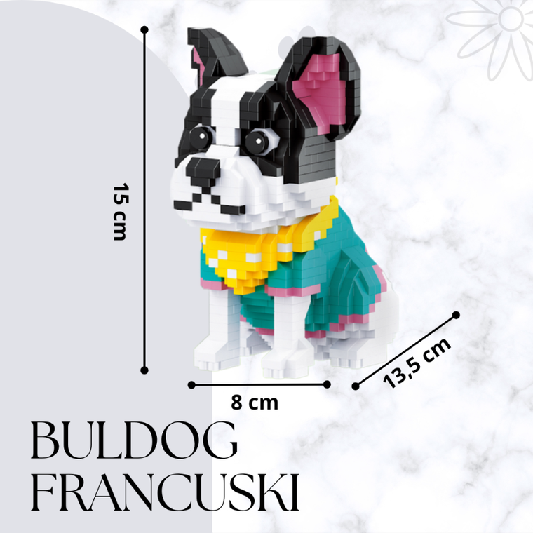Balody, Pies French Bulldog, klocki konstrukcyjne, 917 elementów