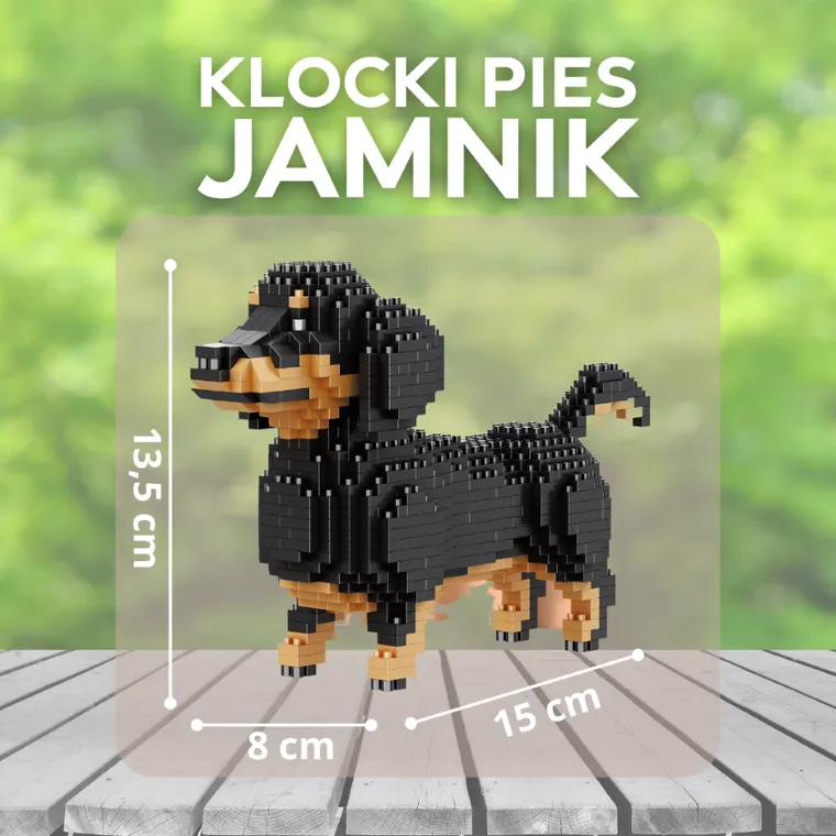 Balody, Pies Jamnik mały, klocki konstrukcyjne, 836 elementów