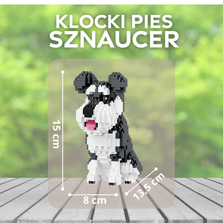 Balody, Pies Sznaucer mały, klocki konstrukcyjne, 934 elementów