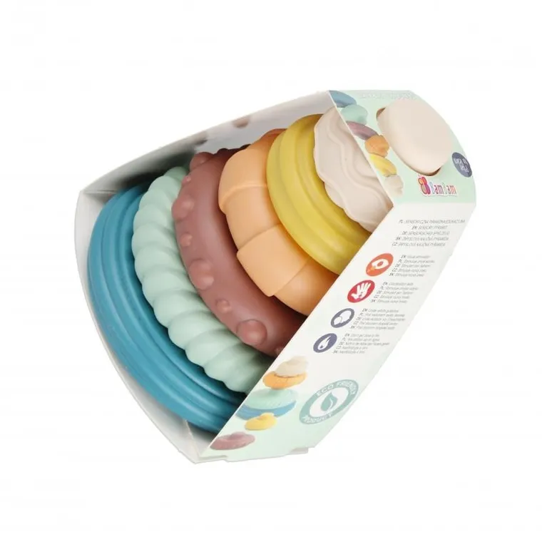 Bam Bam, piramidka sensoryczna, pastelowa