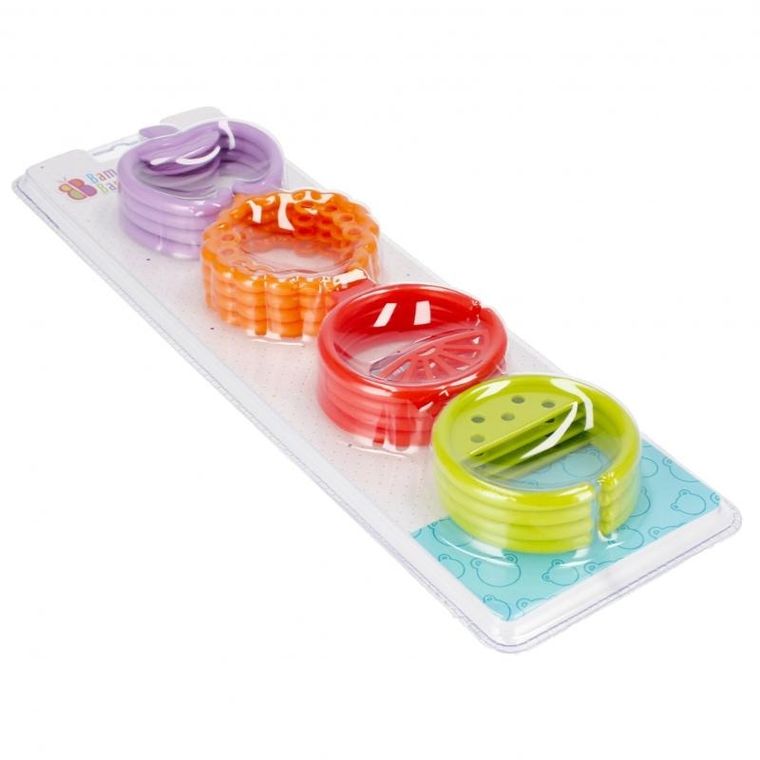 BamBam, zabawka sensoryczna, krążki owoce, 16 elementów