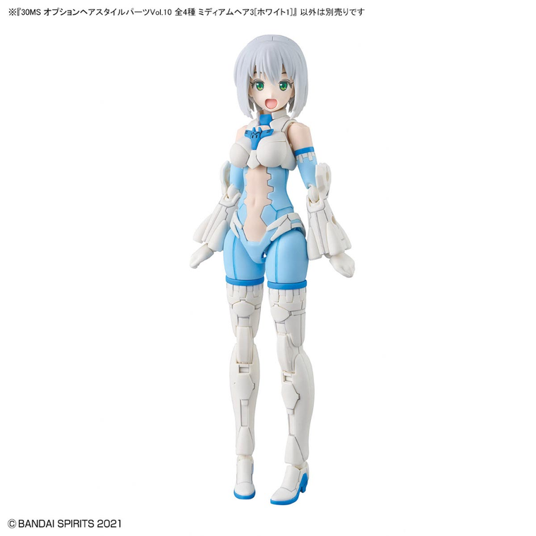 Bandai, 30 Minutes Sisters, Option Hair Style Parts, Vol.10, All 4 Types, dodatkowe elementy do modelu kolekcjonerskiego