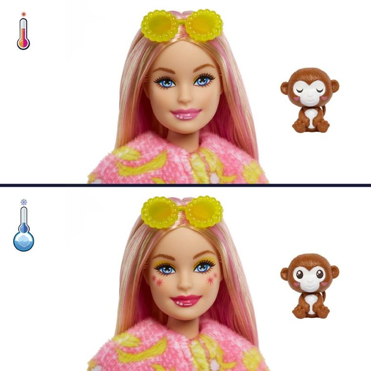 Barbie, Cutie Reveal, Małpka, lalka z serii Dżungla