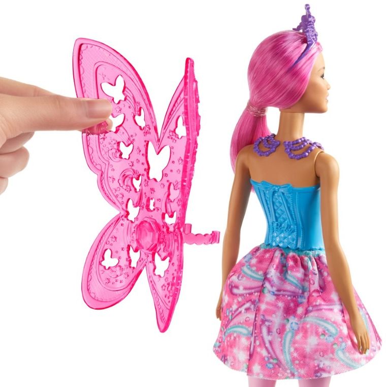 Barbie, Dreamtopia, lalka wróżka z różowymi włosami