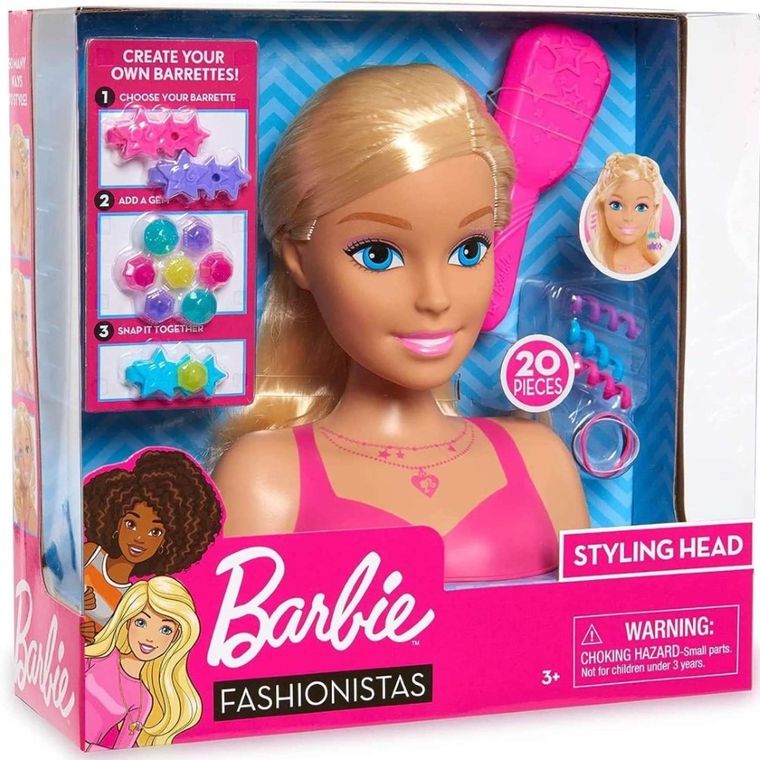 Barbie, głowa do stylizacji, blond