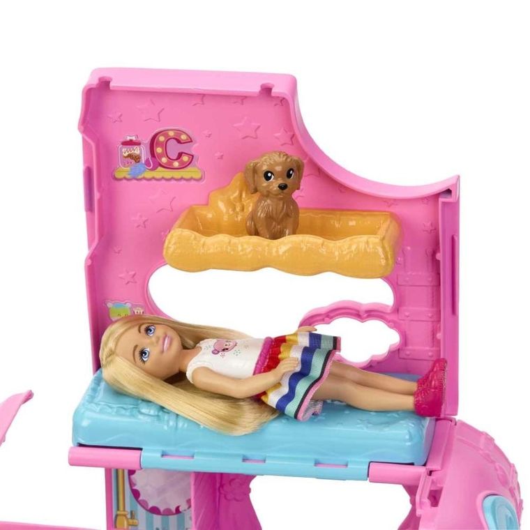 Barbie, Kamper Chelsea, zestaw z lalką i akcesoriami