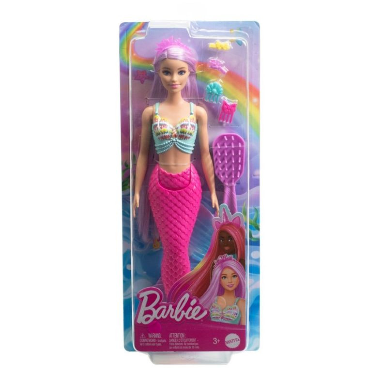 Barbie, lalka z długimi włosami, Syrenka