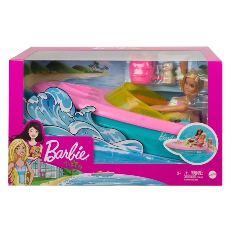 Barbie, Motorówka, zestaw do zabawy z lalką