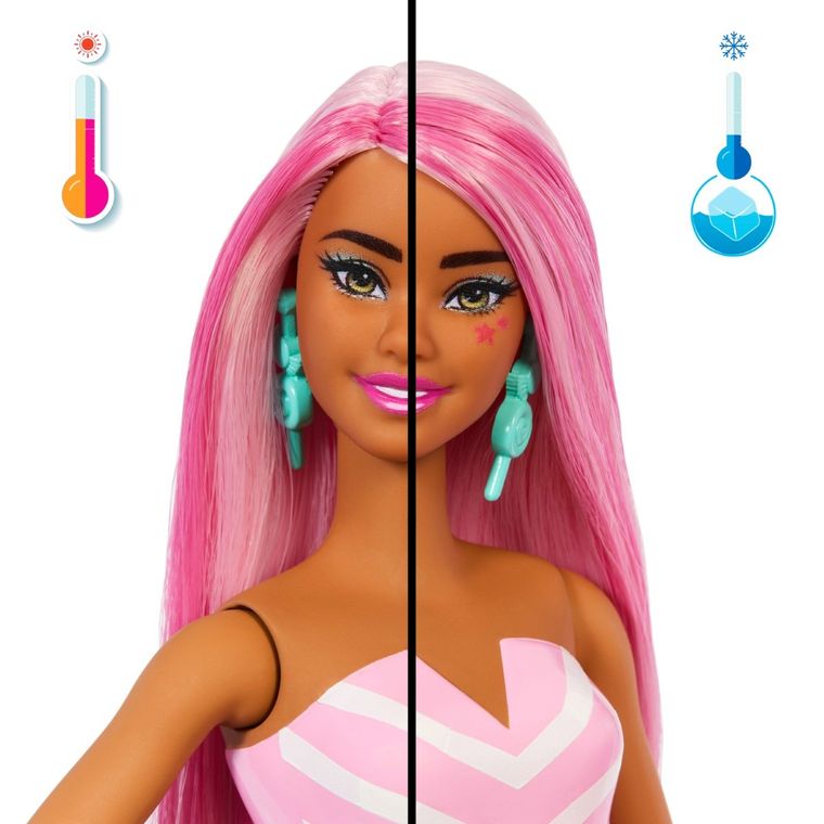 Barbie, Pop Reveal, Stylowy deser, Cukierek, lalka z akcesoriami, zestaw różowy