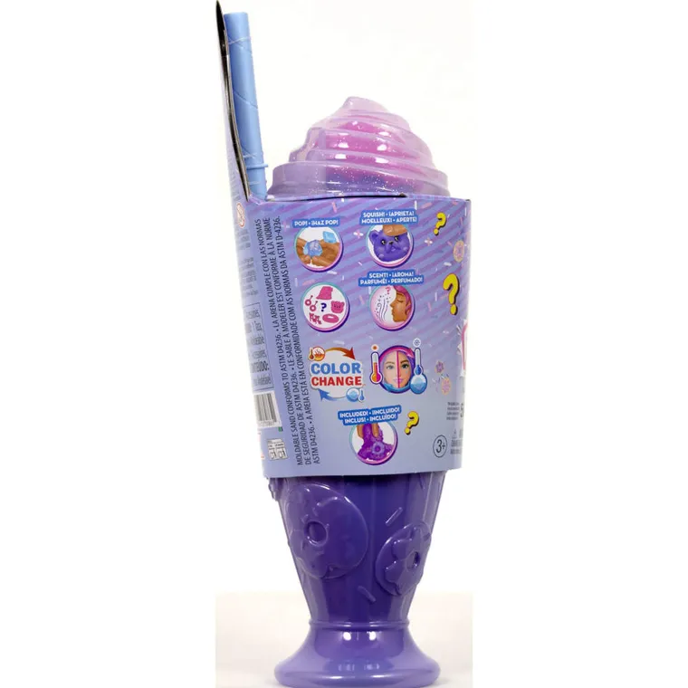 Barbie, Pop Reveal, Stylowy deser, Pączek, lalka z akcesoriami, zestaw fioletowy