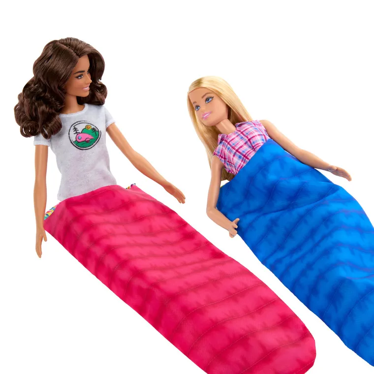 Barbie, Wielki biwak, zestaw z 2 lalkami i akcesoriami
