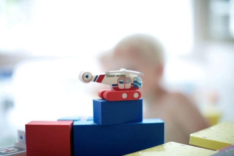 BathBlocks, Straż przybrzeżna z helikopterem, zabawka do kąpieli, 11 elementów