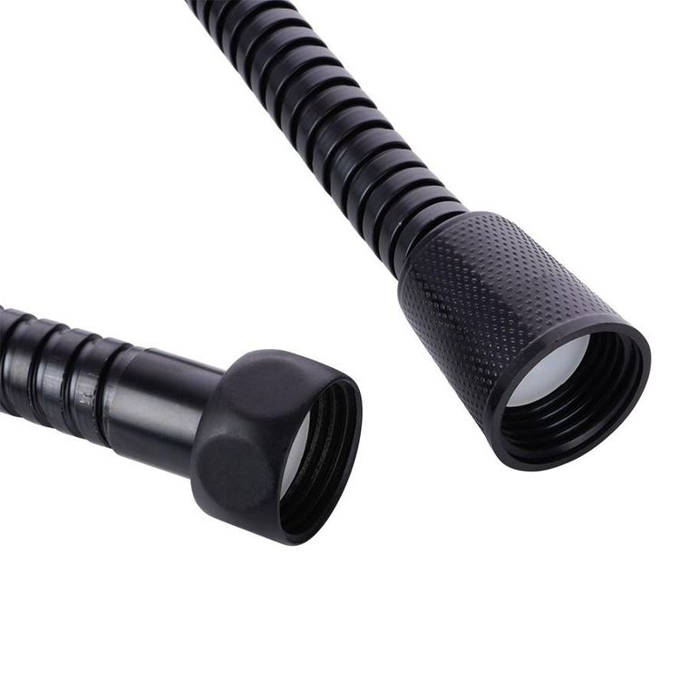 Bathroom Solutions, wąż prysznicowy, czarny, 150 cm