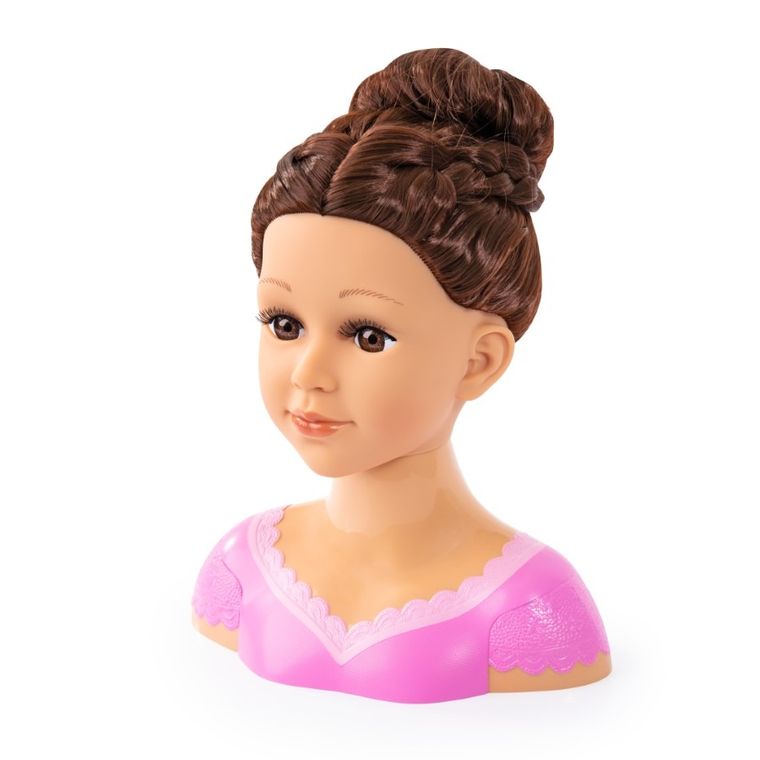 Bayer Design, Charlene, Super Modelka, głowa do stylizacji fryzur z akcesoriami, brunetka, 27 cm