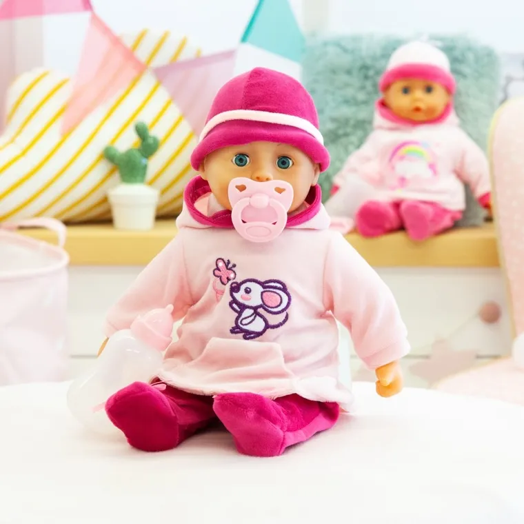 Bayer Design, First Words Baby, interaktywna lalka bobas, 38 cm