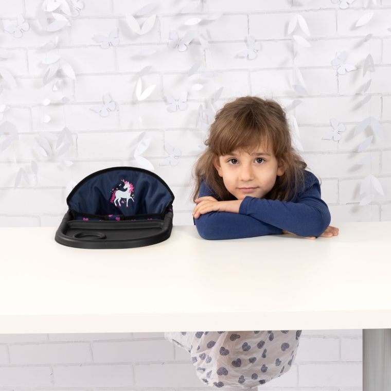 Bayer Design, krzesełko stołowe do karmienia lalek, niebieskie