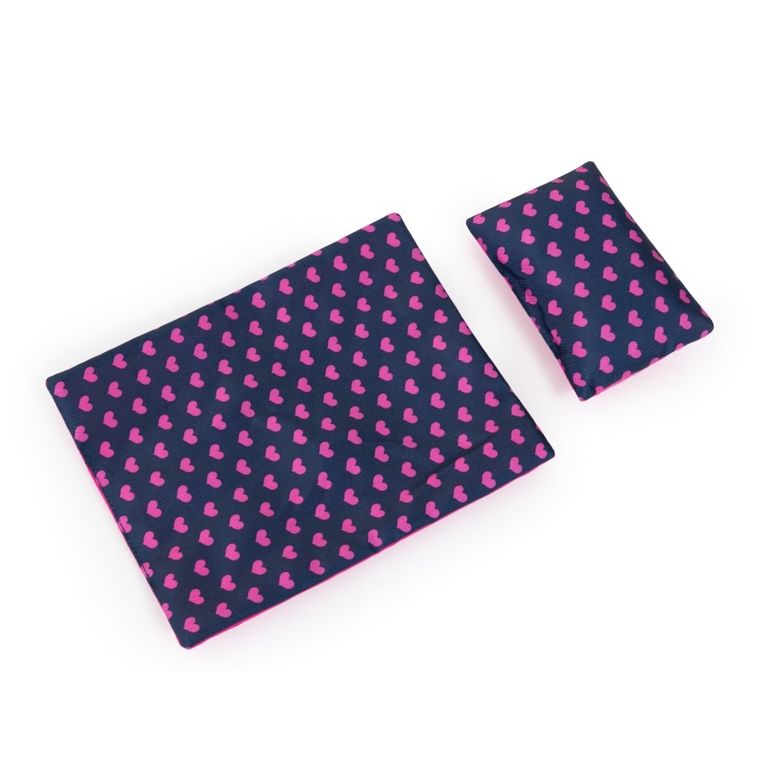 Bayer Design, łóżko turystyczne dla lalek z karuzelą, granatowo-różowe