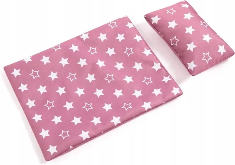 Bayer Design, łóżko turystyczne dla lalek z karuzelą, różowe w gwiazdki