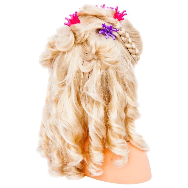 Bayer Design, Super Modelka, głowa do stylizacji fryzur z akcesoriami, blondynka, 27 cm