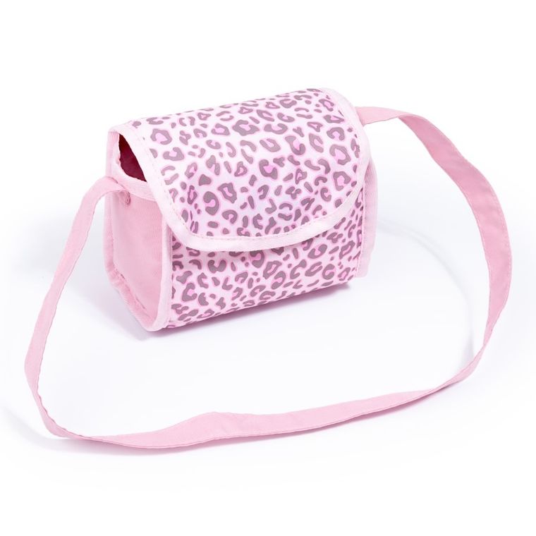 Bayer Design, Trendy, głęboki wózek dla lalek z torbą, różowa panterka