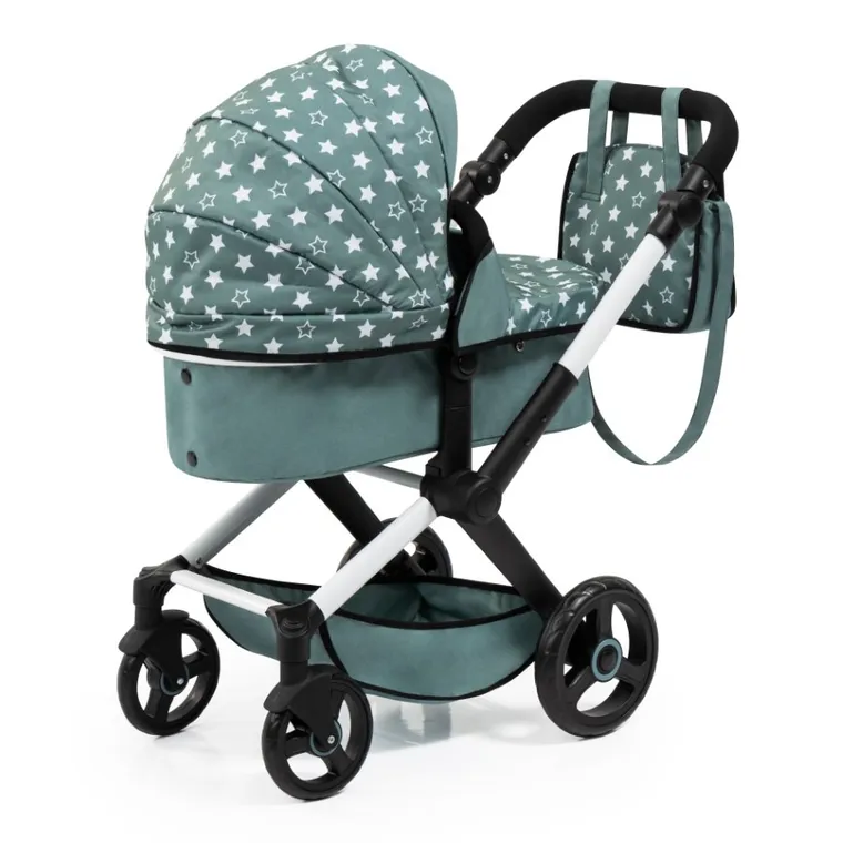 Bayer Design, Xeo Combi, głęboki wózek dla lalek z torbą, skandynawska zieleń
