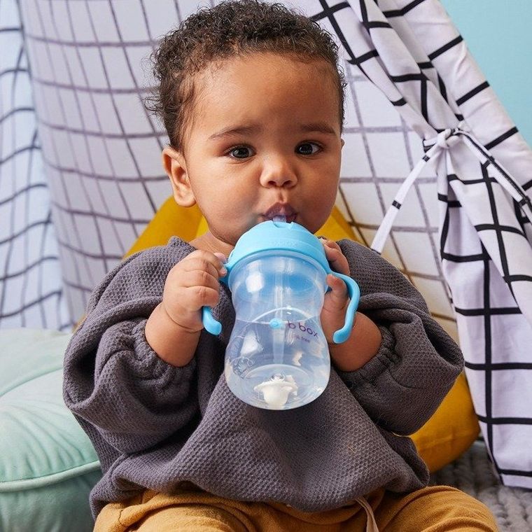 b.box, bidon ze słomką, kobaltowy, 240 ml