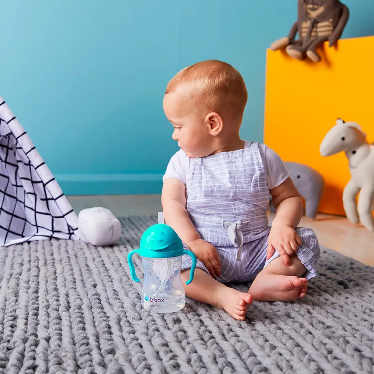 b.box, bidon ze słomką, lazurowy, 240 ml