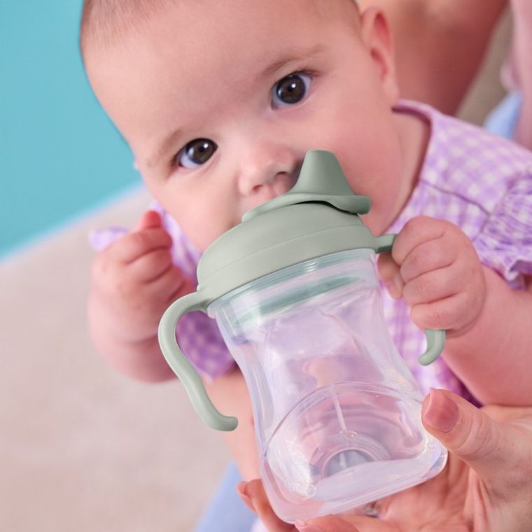 b.box, kubek z miękkim ustnikiem, szałwiowy