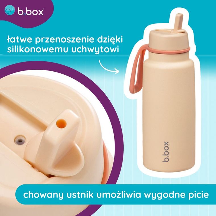 b.box, Melon Mist, butelka termiczna ze składanym ustnikiem, stal nierdzewna, 1l
