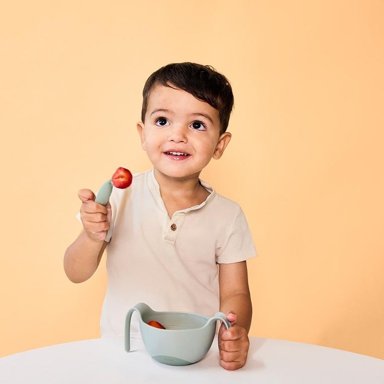 b.box, pierwsze sztućce BLW dla niemowląt, sage