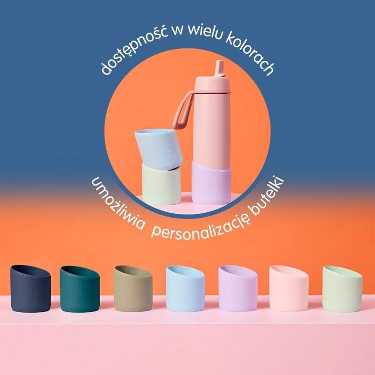 b.box, silikonowa nakładka ochronna do butelki 690 ml, olive