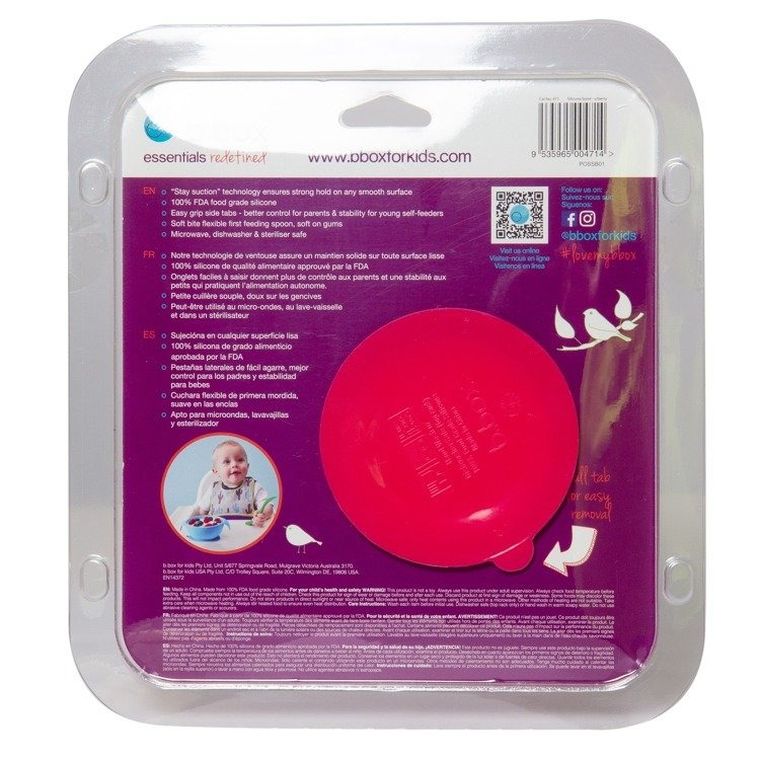 b.box, Strawberry Shake, silikonowa miseczka z łyżką