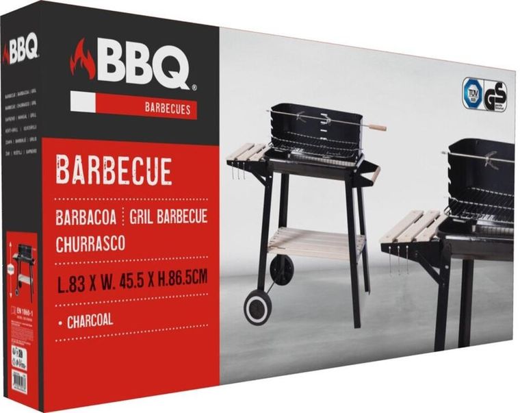 BBQ Line, grill ogrodowy, czarny, 83-45,5-86,5 cm