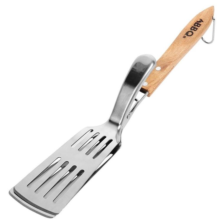 BBQ, Łopatka do grilla i szczypce, stalowa, 40 cm