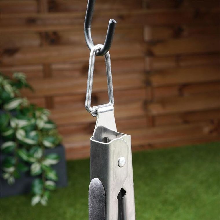 BBQ, szczypce grillowe, stalowe, 39 cm