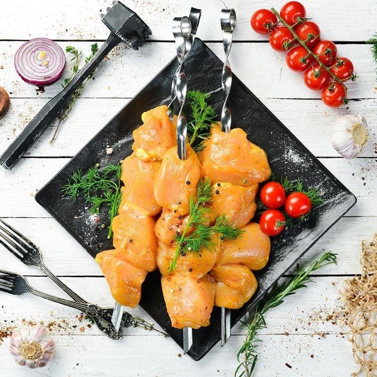 BBQ, szpikulce do szaszłyków, 3 szt., 45 cm