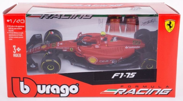 Bburago, Bolid F1, Ferrari, Mercedes, Lamborghini, Red Bull, model pojazdu wyścigowego, 1:43, 1 szt.