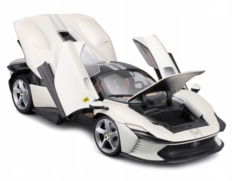 Bburago, Ferrari Daytona SP3, pojazd, white, 1:18