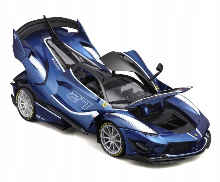 Bburago, Ferrari FXX-K Evo #27, model pojazdu, blue, 1:18