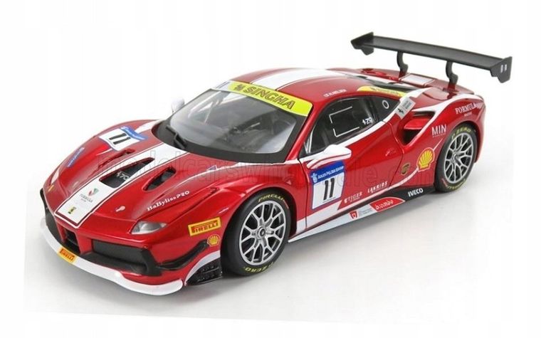 Bburago, Ferrari Racing Model Kit, 488 Challenge, 499P LMH, pojazd sportowy, 1:24, 1 szt.