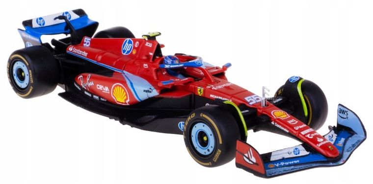 Bburago, Ferrari SF-24 Gp Miami 2024 Carlos Sainz, Bolid F1, model pojazdu, 1:43
