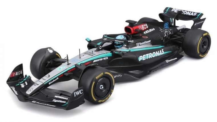 Bburago, Mercedes AMG W15 2024 George Russell, Bolid F1, model pojazdu, 1:24